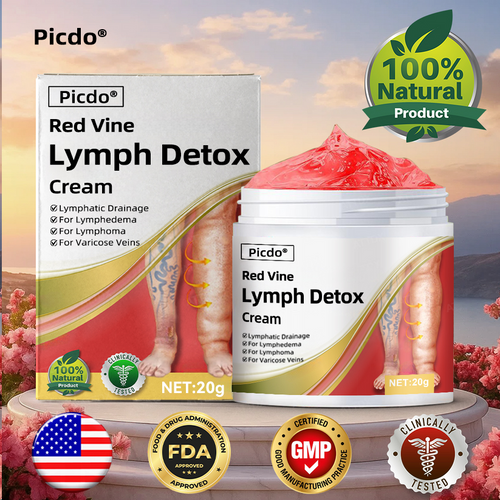 Picdo® Red Vine Lymph Detox Cream👩⚕️Indicated for lymphedema, lymphoma, lymphadenopathy, lymphatic malformations, and varicose veins🌱