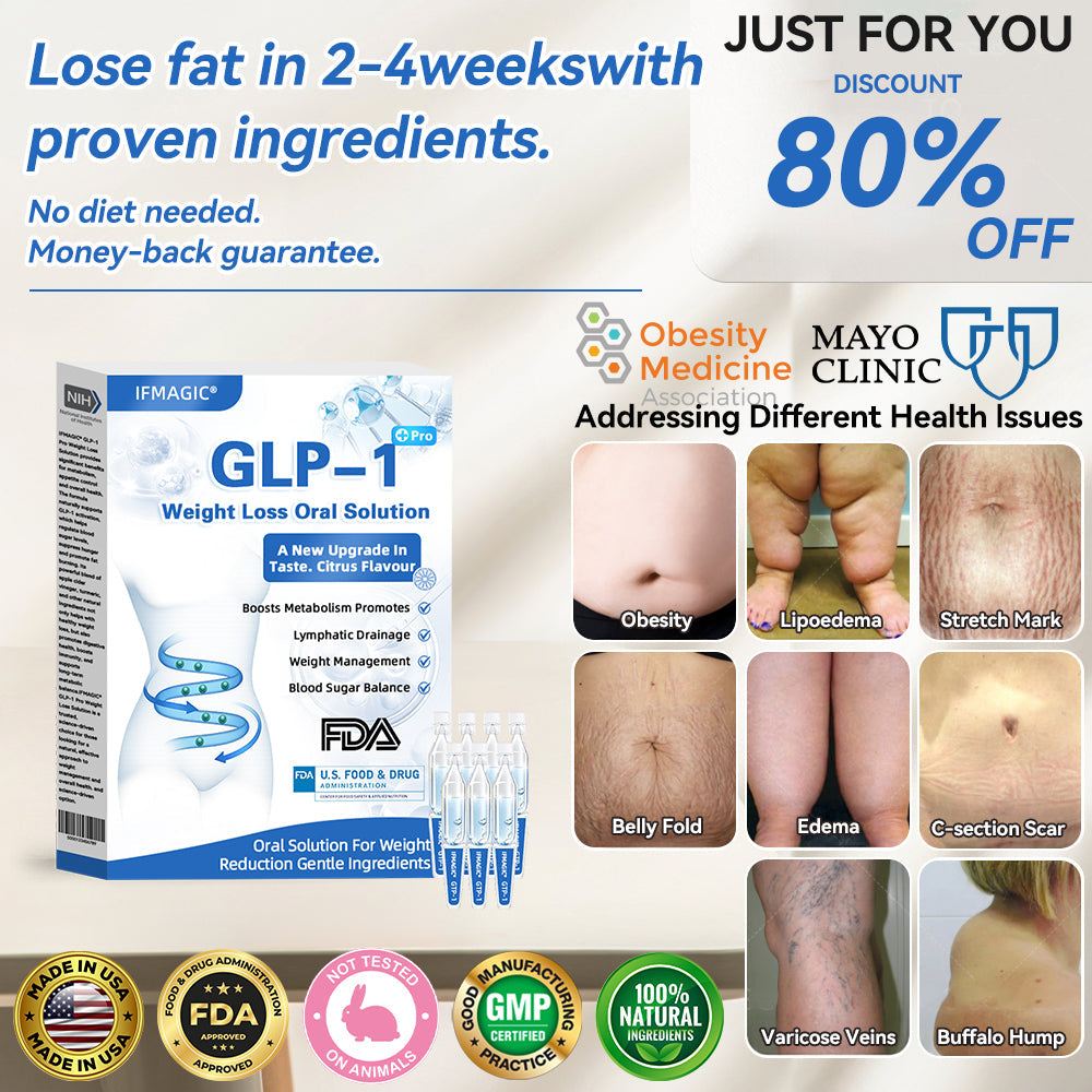 IFMAGIC® GLP-1 Pro Weight Loss Oral Solution✅One dose a day — see results in 7 days👩⚕️Suitable for obesity, cardiovascular diseases, diabetes, sleep apnea, high cholesterol and blood lipids, joint problems, and various other conditions👍