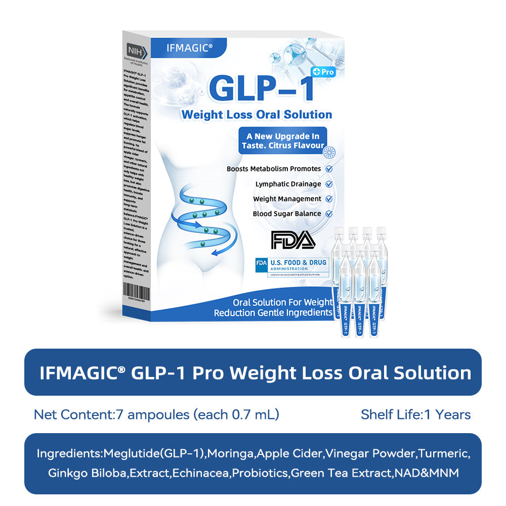 IFMAGIC® GLP-1 Pro Weight Loss Oral Solution✅Recommended doctors for obesity in the USA👩‍⚕️Suitable for obesity, cardiovascular diseases, diabetes, sleep apnea, high cholesterol and blood lipids, joint problems, and various other conditions💦