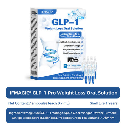 IFMAGIC® GLP-1 Pro Weight Loss Oral Solution✅Recommended doctors for obesity in the USA👩‍⚕️Suitable for obesity, cardiovascular diseases, diabetes, sleep apnea, high cholesterol and blood lipids, joint problems, and various other conditions💦