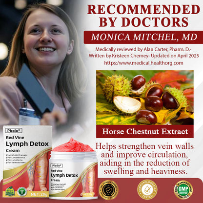 Picdo® Red Vine Lymph Detox Cream👩‍⚕️Indicated for lymphedema, lymphoma, lymphadenopathy, lymphatic malformations, and varicose veins🌱